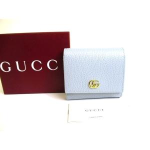 グッチ GUCCI ダブルG バイカラー スモールウォレット レザー 2つ折り 財布 コンパクトウォレット 【未使用保管品】
