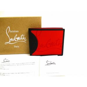 クリスチャン ルブタン Christian Louboutin クールカード Coolcard　カーフレザー 2つ折り 札入れ 財布 コンパクト財布 メンズ 【未使用保管品】