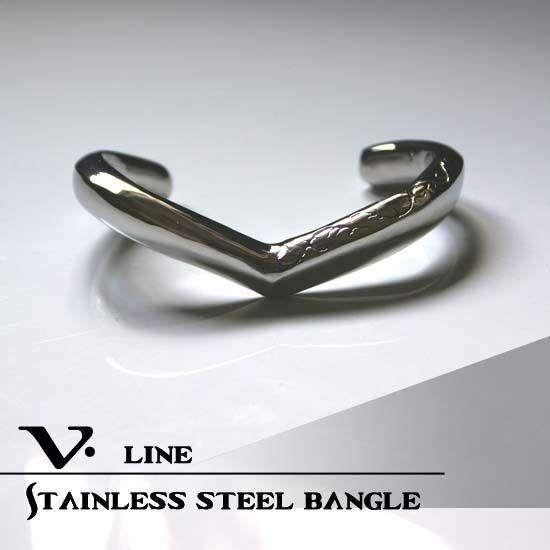 V Line　Stainless Bangle