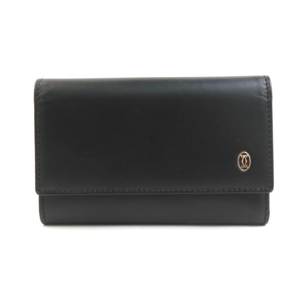 カルティエ CARTIER キーケース レザー ブラック