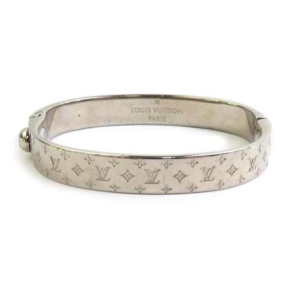 ルイ ヴィトン LOUIS VUITTON ブレスレット カフ ナノグラム メタル ピンクゴールド