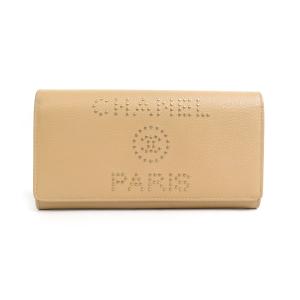 シャネル CHANEL 長財布 ドーヴィル レザー ベージュ｜brandvalue-store