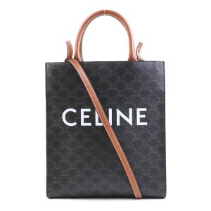 セリーヌ CELINE ハンドバッグ ショルダーバッグ スモール バーティカルカバ/トリオンフキャンバス ブラウン｜brandvalue-store