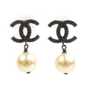 シャネル ピアス COCOロゴ フェイクパール A17P CHANEL アクセサリー