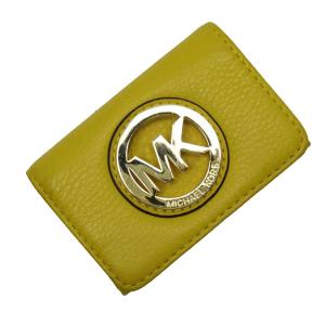 マイケルコース MICHAEL KORS カードケース 名刺入れ レザー イエローxゴールド 定番人気