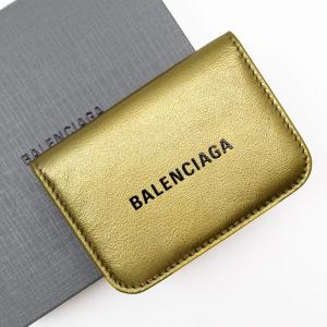 バレンシアガ BALENCIAGA 三つ折り財布 レザー ゴールド｜brandvalue-store