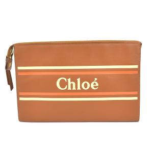 クロエ Chloe クラッチバッグ レザー ブラウン｜brandvalue-store