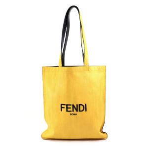 フェンディ FENDI ショルダーバッグ トートバッグ レザー イエロー×ブラック｜brandvalue-store