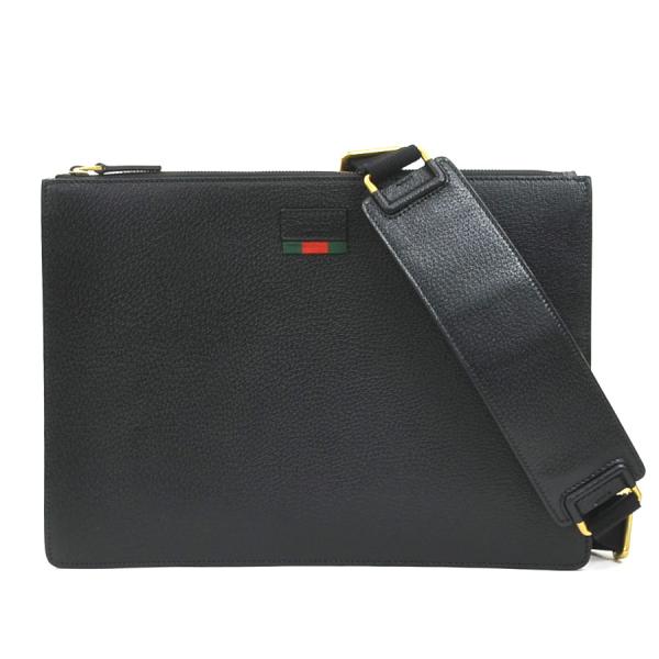 グッチ GUCCI ショルダーバッグ クラッチバッグ レザー ブラック