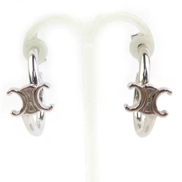 セリーヌ CELINE ピアス トリオンフ フープピアス メタル シルバー