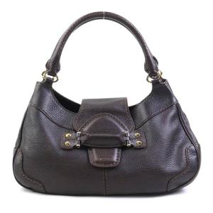 トッズ TOD’S ハンドバッグ レザー ブラウン
