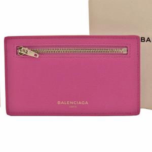 バレンシアガ BALENCIAGA カードケース レザーｘ金属素材 パープル系ピンクｘシルバー 新品同様｜brandvalue-store