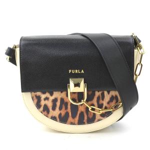 FURLA（フルラ） ショルダーバッグ レザー ライトベージュ×ブラック 