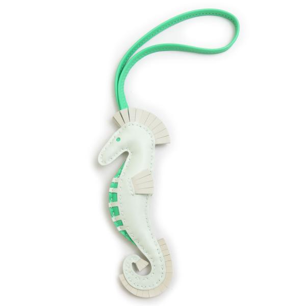 エルメス HERMES チャーム イポ タツノオトシゴ アニョーミロ ヴェールフィズ×クレ×ヴェール...