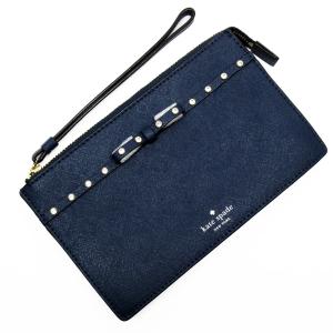 ケイトスペード Kate Spade ポーチ PVC ネイビー｜brandvalue-store