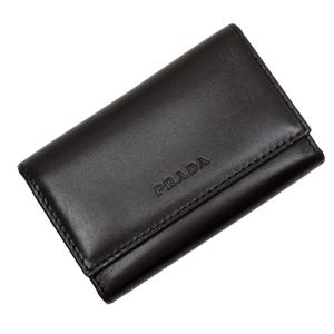 プラダ PRADA キーケース レザー ブラウン