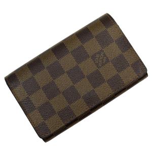 ルイヴィトン　ダミエ　エベヌ　ブラウン LOUIS VUITTON◇コンパクトジップ_ダミエ・エベヌ_BRW/PVC/BRW/メンズ