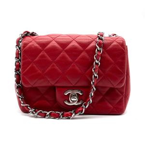 シャネル CHANEL 斜め掛けショルダーバッグ マトラッセ ラムスキン レッド｜brandvalue-store