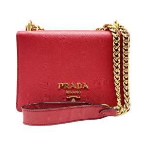 プラダ PRADA ショルダーバッグ レザー レッド｜brandvalue-store