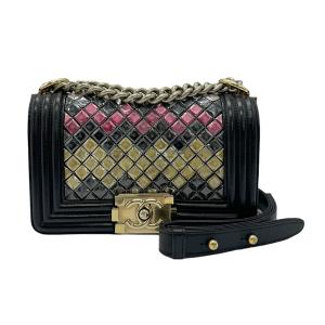 シャネル CHANEL ショルダーバッグ ボーイシャネル レザー ブラック｜brandvalue-store