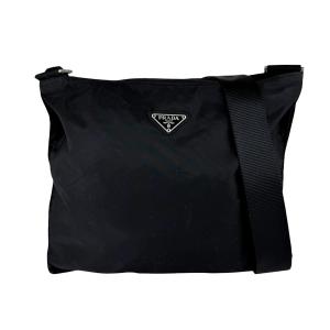 PRADA（プラダ） ナイロン レザー ショルダーバッグ ナイロン ブラック