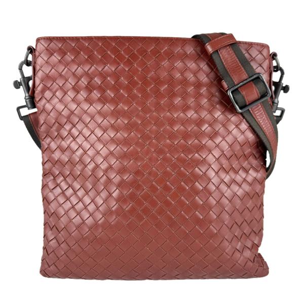 ボッテガヴェネタ BOTTEGAVENETA ショルダーバッグ イントレチャート レザー ブラウン