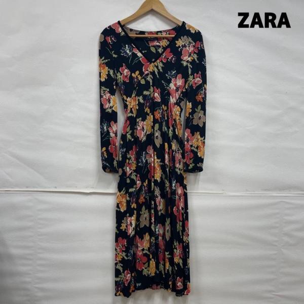 ザラ ZARA 花柄 フラワー ロングワンピース マキシ丈 S S 50111178 5011117...