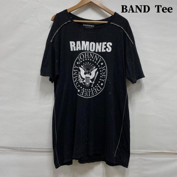 古着 THE RAMONES ラモーンズ バンド タイダイ ブリーチ ステッチ パンク XL 501...