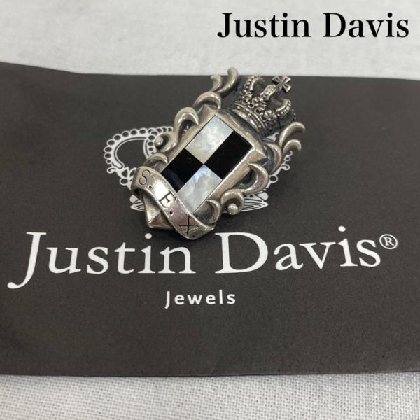 ジャスティンディヴィス SEX シールド トライバル クラウン 白蝶貝 オニキス Silver925...