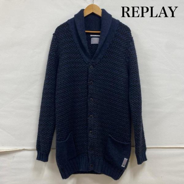 リプレイ ショールカラー アルパカ ウール アクリル ニット カーディガン S 50132479 5...