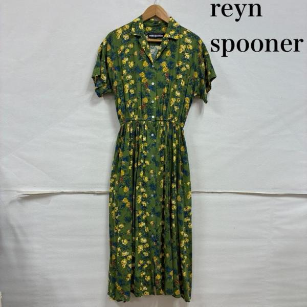 レインスプーナー アロハ シャツ ワンピース オープンカラー 開襟 ウエストゴム M 5013411...