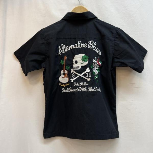 チャビーギャング スカル ドクロ 刺繍 オープンカラー ワークシャツ 開襟 M 50137773 5...