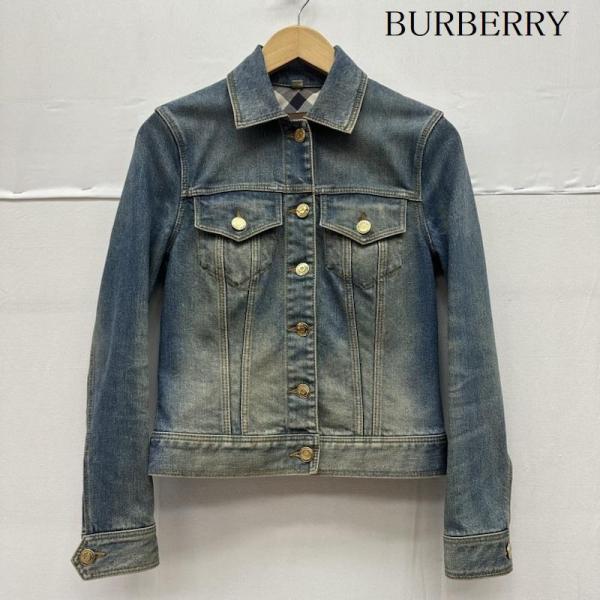 バーバリー 金ボタン ウォッシュ デニム ジャケットノバチェック 4037723 34 501411...