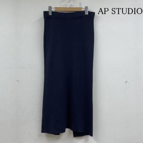 エーピー ストゥディオ 21AW スムース タイト スカート レーヨン 無地 ロング丈 細め ウエス...