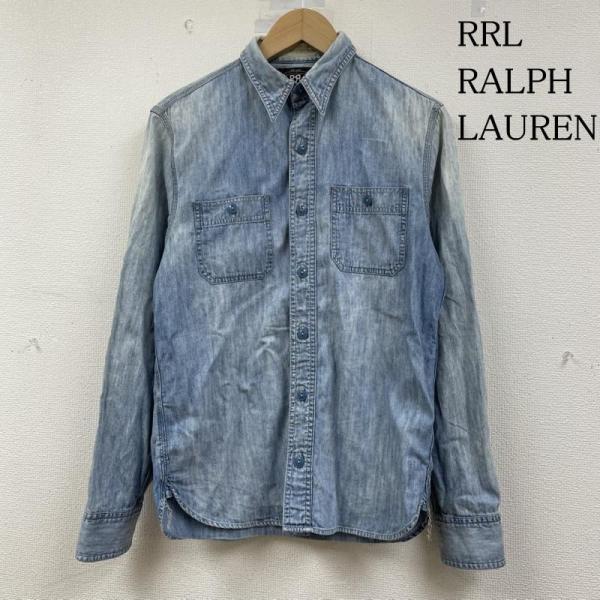 ダブルアールエル ラルフローレン 長袖 デニム シャンブレー シャツ ボタン XS 50148311...