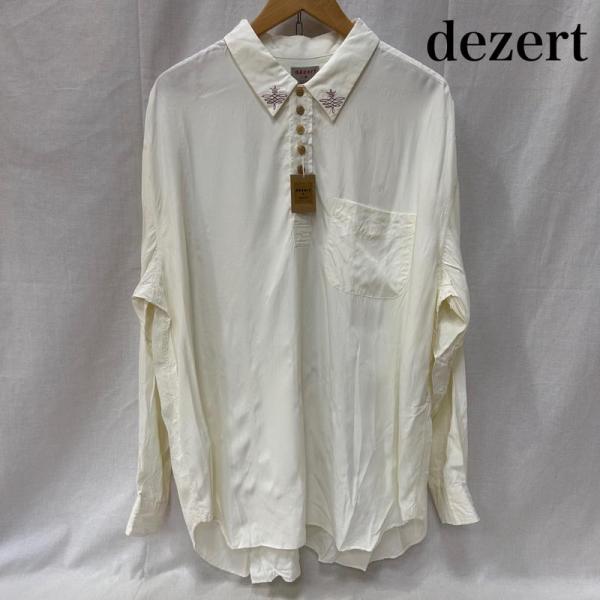 ＵＳＥＤ古着 80s 90s dezert デザート 田口成彦 刺繍シャツ アイボリー 袋付き - ...