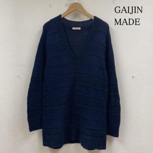 ガイジンメイド 外人公司 ニット セーター Vネック ロングスリーブ 長袖 コットン 無地 表記無し 50149258 50149258