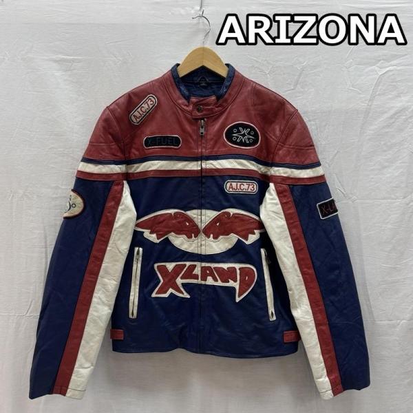 アリゾナ XLAND シングル ライダース レーシング レザー ジャケット 46 50149465 ...