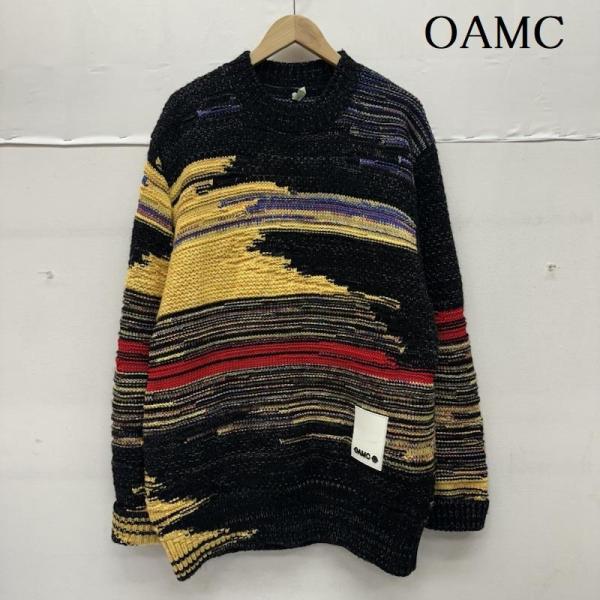オーエーエムシー STATIC Crewneck 総柄 クルーネック ニット OAMT751067 ...