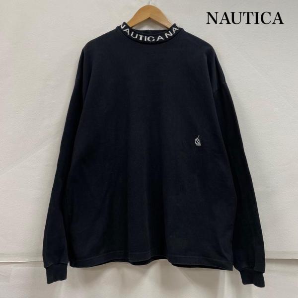 ノーティカ ヘビーウェイト モックネック ロゴ プリント ハイネック ロングスリーブ L 50151...