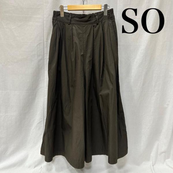 ＵＳＥＤ古着 SO エスオー ロングキュロット ロングガウチョ スカンツ ワイドパンツ ブラウン F...