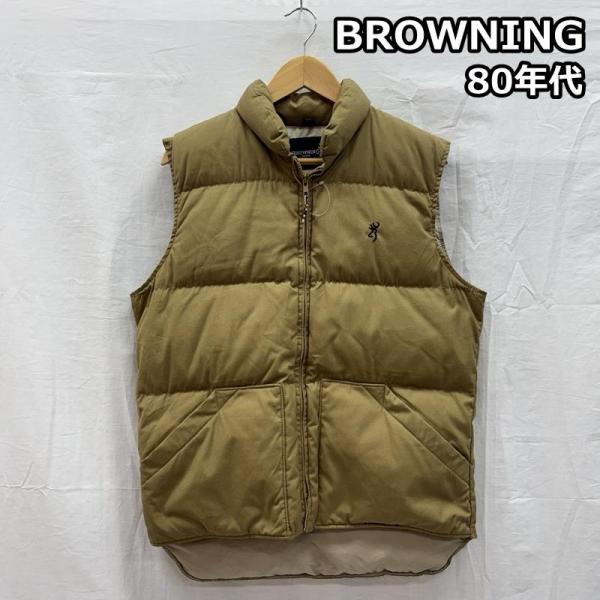 古着 BROWNING ブロウニング 80年代 USA製 ビンテージ ダウンベスト 80s VINT...