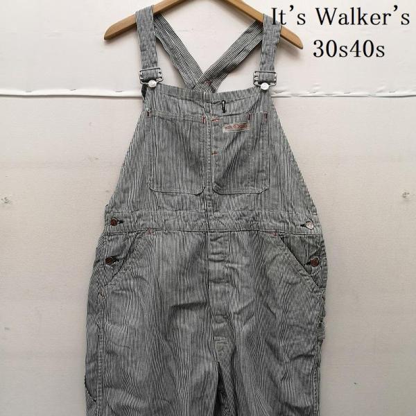ヴィンテージ It's Walker's 30s 40s ローバック ヒッコリー ストライプ オーバ...