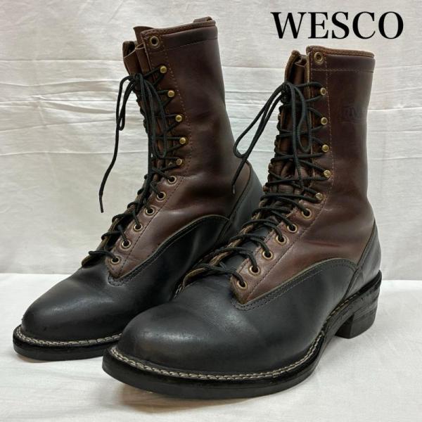 ウエスコ JOB MASTER ジョブマスター レースアップ レザー ロング ワーク ブーツ 00s...