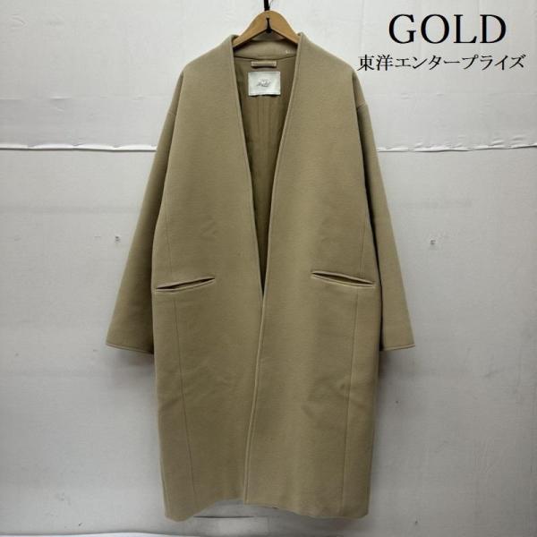 ゴールド 東洋エンタープライズ ウール ノーカラー コート GL14266 L 50154402 5...