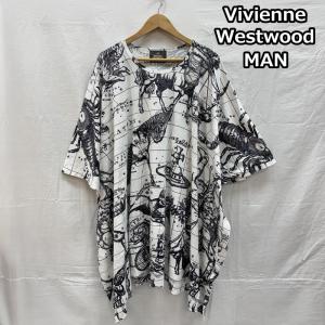 ヴィヴィアンウエストウッドマン CONSTELLATION 星座 オーブ 総柄 オーバーサイズ Tシャツ VW-LP-76036 FREE 50155106 50155106