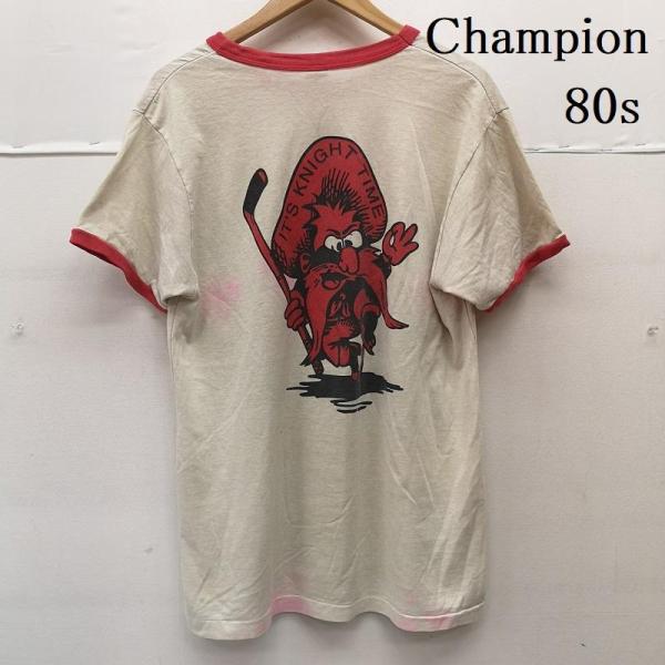 チャンピオン 80s トリコタグ Raider Red リンガー Tシャツ XL 50155367 ...