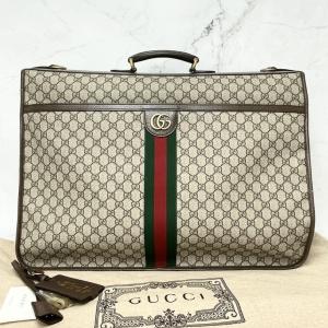 GUCCI SAVOY グッチ サヴォイ ガーメントケース 700375 スーツケース ハンガーケース トラベルバッグ ブラウン 旅行 出張 ビジネス オールドグッチ風 付属品完備