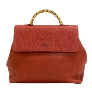 LOEWE/ロエベ  ベラスケス ツイスト金具 レザー ハンドバッグ レッド レディース ブランド｜branje-stores