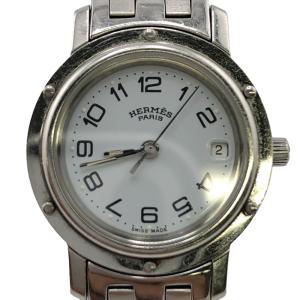HERMES/エルメス  クリッパー CL3.210 ステンレススチール 腕時計 シルバー レディース ブランド｜branje-stores
